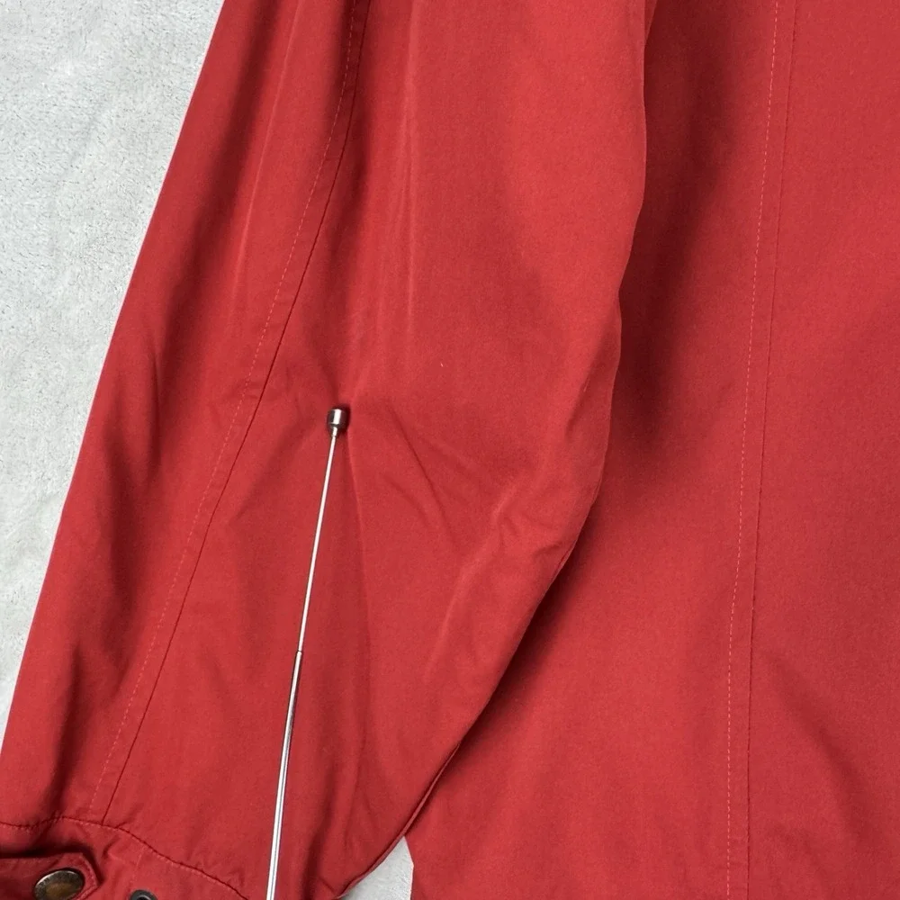 Polo Ralph Lauren Red Fleece Lined Winter Jacket XL Heavy Bomber Preppy Y2K Hood - Picture 9 of 9